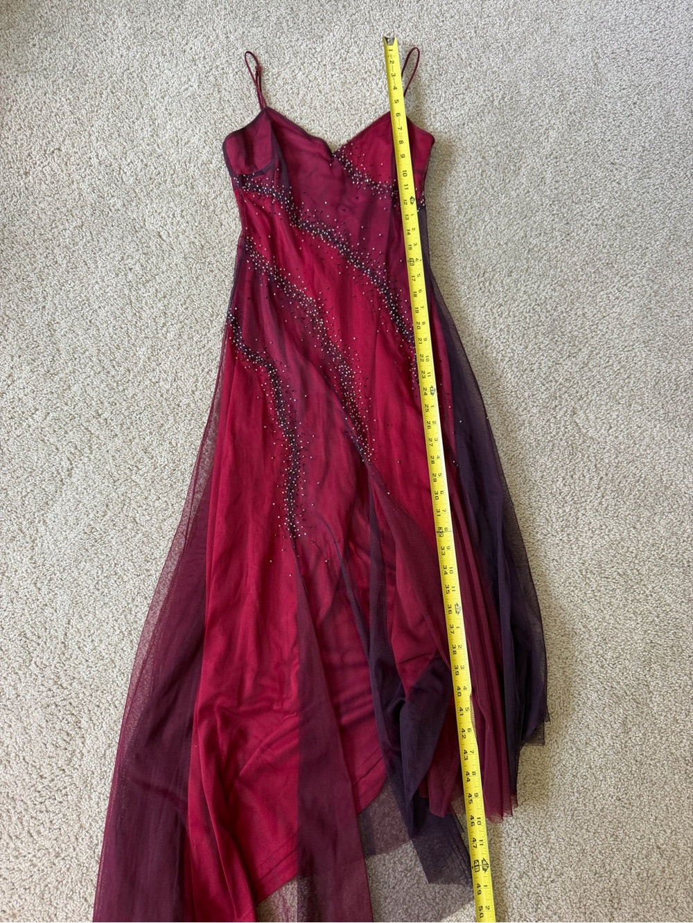 Vintage Beaded Prom Dress - Picture 4 of 7